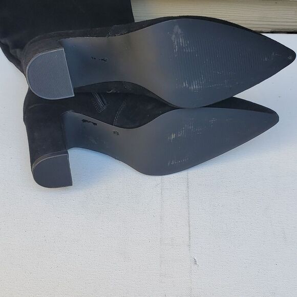 Steve Madden Evey Womens Black Suede Wide Calf Block Heel Thigh High Boots NWOB - Picture 13 of 15